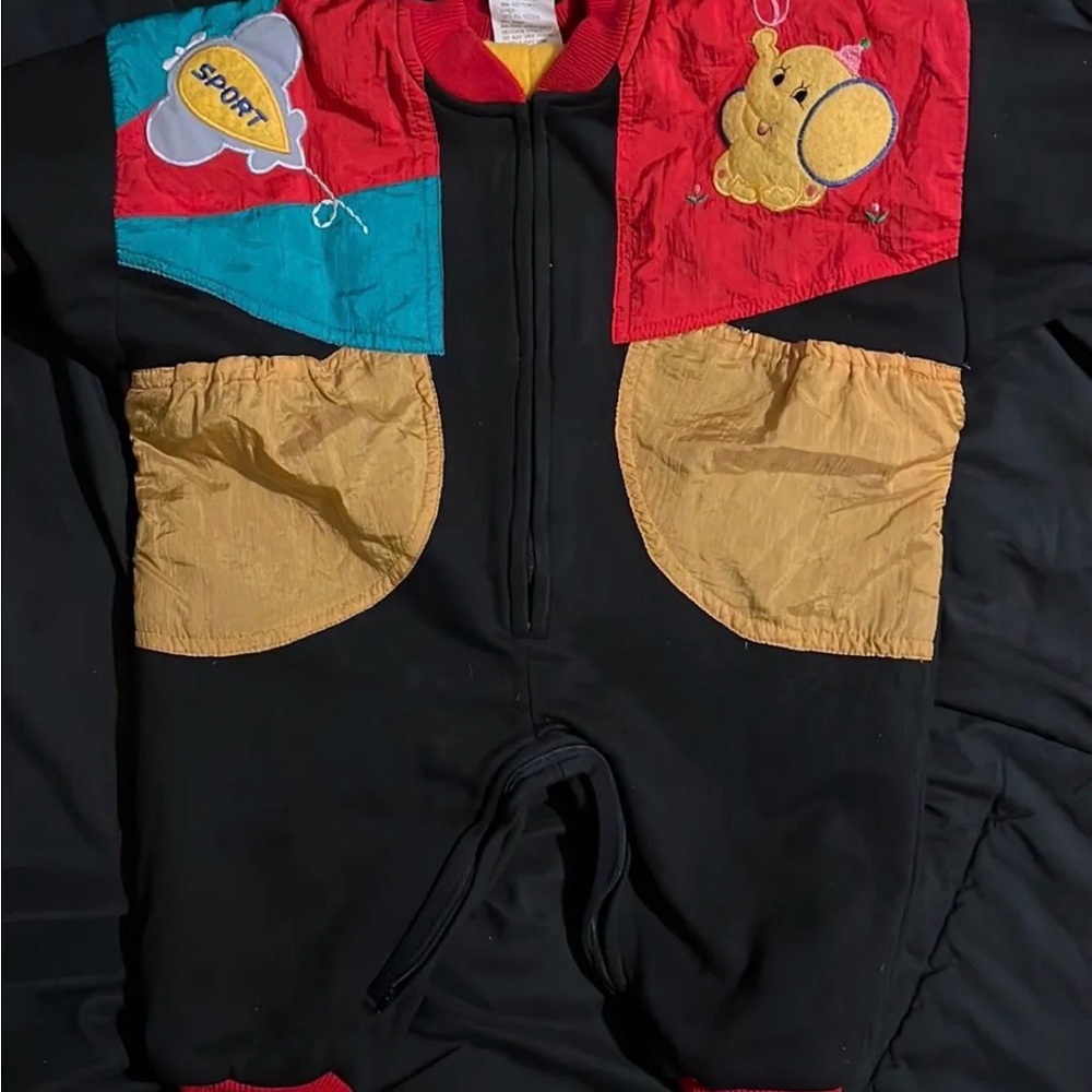 Children's Colorblock snowsuit with Playful Patches
